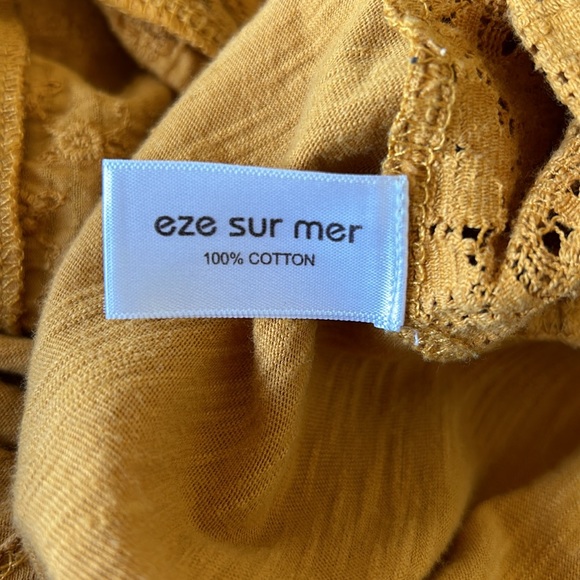 Mustard Yellow Eyelet Long Sleeve Tee - Picture 10 of 10